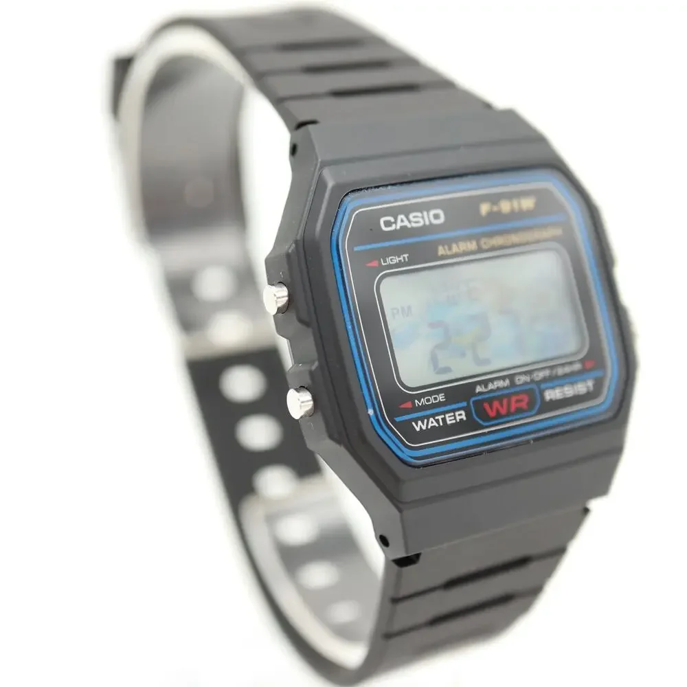 Casio F-91W Custom Blastoise Mod UPGRADED BLUE BACKLIGHT Digital Watch Sugimori